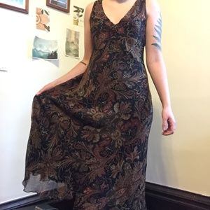 Jones New York maxi dress paisley sleeveless